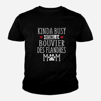 Kinda Busy Being A Bouvier Des Flandres Mom Youth T-shirt | Crazezy UK