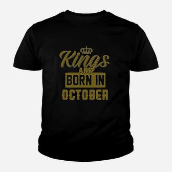 Kings Are Born In Gold Design Birthday Gift Idea Youth T-shirt | Crazezy DE