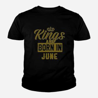 Kings Are Born In Gold Design Birthday Gift Idea Youth T-shirt | Crazezy UK