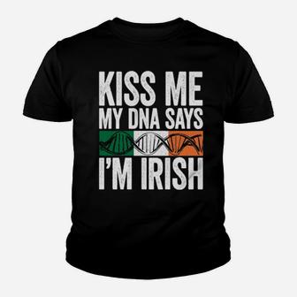 Kiss Me Green Saint Patricks Day St Pattys Irish Shamrock Youth T-shirt - Monsterry