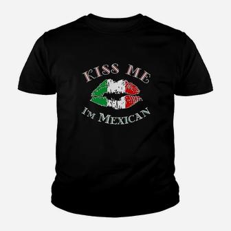 Kiss Me I Am Mexican Youth T-shirt | Crazezy