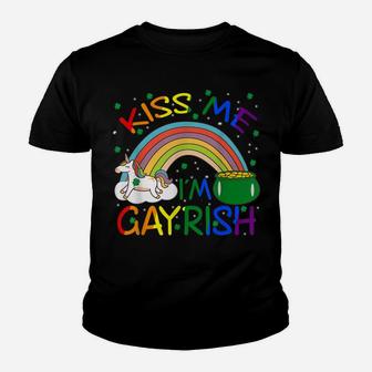 Kiss Me I M Gayrish Patricks Day Gay Pride Lgbt Shirts Gift Youth T-shirt | Crazezy