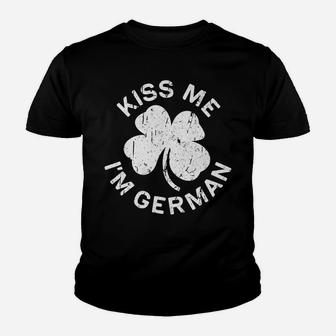 Kiss Me I'm German Saint Patrick Day Gift Shirt Youth T-shirt | Crazezy