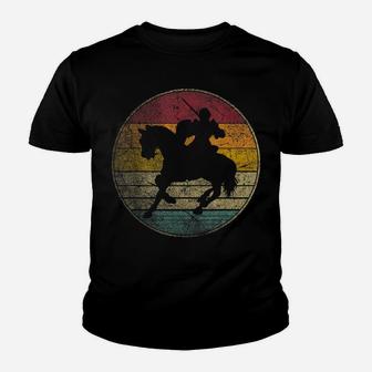 Knight Medieval Vintage Distressed Retro Silhouette England Youth T-shirt | Crazezy