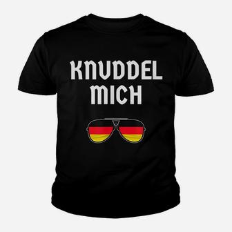 Knuddel Mich German Language Cuddle Me Funny German Sayings Youth T-shirt | Crazezy