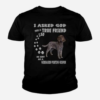 Korthals Griffon Dog Mom Dad, Wirehaired Pointing Griffon Youth T-shirt | Crazezy