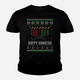 Kwanzaa Candles Ugly Christmas Sweater Style Sweatshirt Youth T-shirt | Crazezy DE