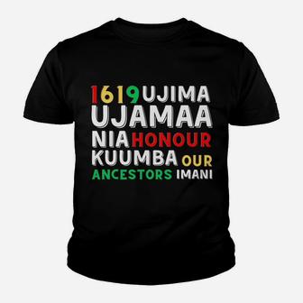 Kwanzaa Shirt Seven Principles Afro-American Kwanza Symbols Sweatshirt Youth T-shirt | Crazezy UK