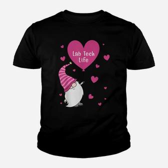 Lab Tech Life Valentine Gnome Nurse Gift Valentine's Day Youth T-shirt | Crazezy DE