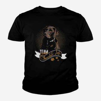 Labrador Retriever Team Chocolate Lab Funny Gift Youth T-shirt | Crazezy