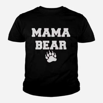Ladies Mama Bear Cute Mom Game Youth T-shirt | Crazezy