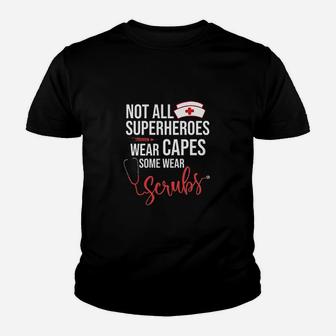 Ladies Not All Superheroes Wear Capes Some Wear Youth T-shirt | Crazezy