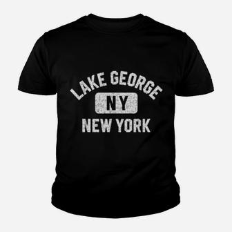 Lake George Ny New York Gym Style Distressed Youth T-shirt - Monsterry CA