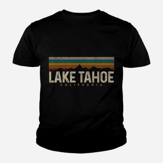 Lake Tahoe Vintage Mountains Hiking Camping Retro California Youth T-shirt | Crazezy CA