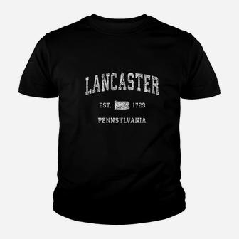 Lancaster Pennsylvania Pa Vintage Youth T-shirt | Crazezy DE