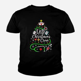 L&D Nurse Christmas Crew Labor And Delivery Nurse Xmas Women Sweatshirt Youth T-shirt | Crazezy