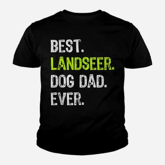 Landseer Dog Dad Fathers Day Dog Lovers Youth T-shirt | Crazezy