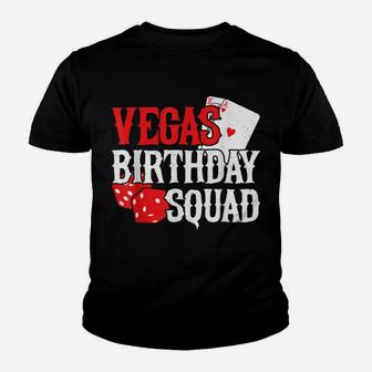 Las Vegas Birthday Party - Group Gift - Vegas Birthday Squad Youth T-shirt | Crazezy