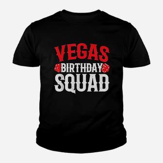Las Vegas Birthday Party Vegas Birthday Squad Youth T-shirt | Crazezy