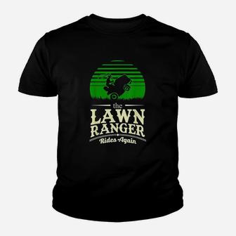 Lawn Ranger Grass Lawn Mower Cut Man Landscaper Youth T-shirt | Crazezy DE