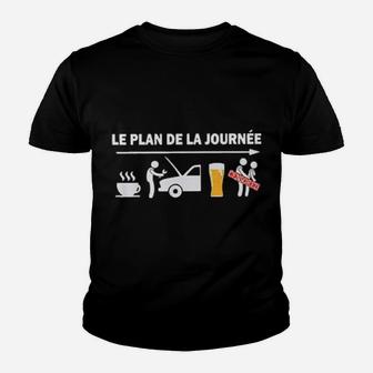 Le Plan De La Journee Youth T-shirt - Monsterry