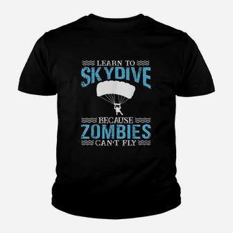 Learn To Skydive Youth T-shirt | Crazezy