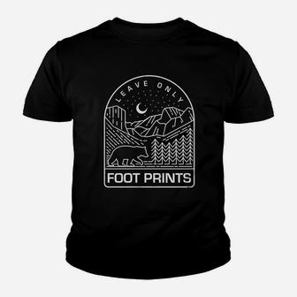 Leave Only Foot Prints Nature Youth T-shirt | Crazezy CA