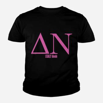 Legally Blonde Delta Nu Greek Letters Youth T-shirt | Crazezy