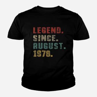 Legend Since August 1978 Youth T-shirt | Crazezy