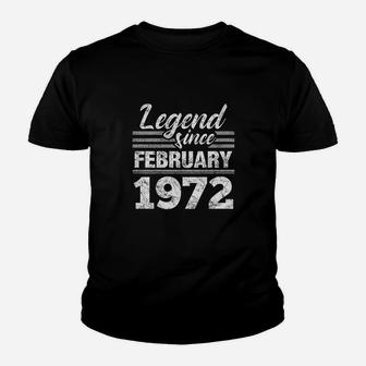 Legend Since February 1972 49Th Birthday 49 Year Old Gift Youth T-shirt | Crazezy