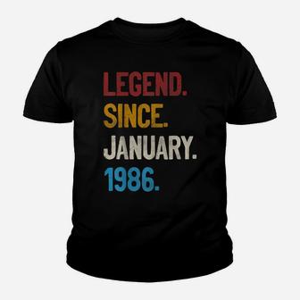 Legend Since January 1986 Tee 35Th Birthday Gifts 35 Years O Youth T-shirt | Crazezy AU