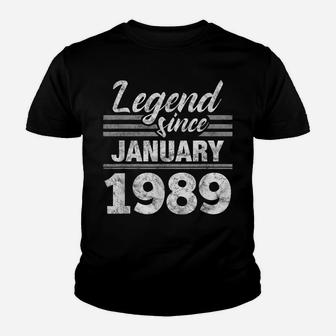 Legend Since January 1989 - 31St Birthday 31 Year Old Gift Youth T-shirt | Crazezy