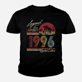Legend Since January 1996 24Th Birthday Gift 24 Years Old Youth T-shirt | Crazezy CA