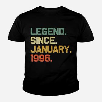 Legend Since January 1996 25Th Gift Birthday 25 Years Old Youth T-shirt | Crazezy AU