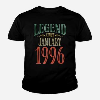 Legend Since January 1996 Birthday Gift Youth T-shirt | Crazezy CA