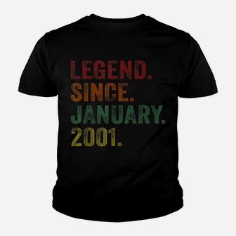Legend Since January 2001 Tee 20Th Birthday Gift Retro Youth T-shirt | Crazezy