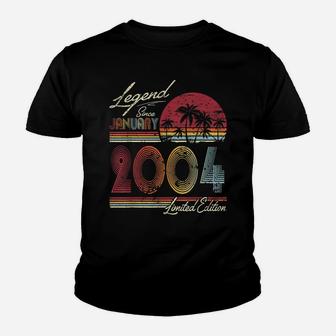 Legend Since January 2004 16Th Birthday Gift 16 Years Old Youth T-shirt | Crazezy