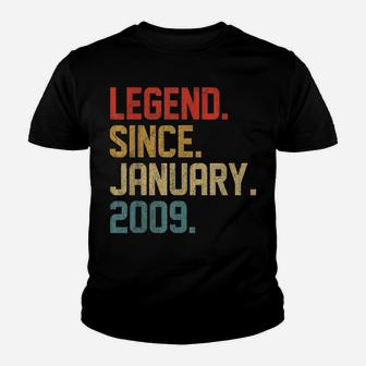 Legend Since January 2009 13 Year Old 13Th Birthday Gift Youth T-shirt | Crazezy AU