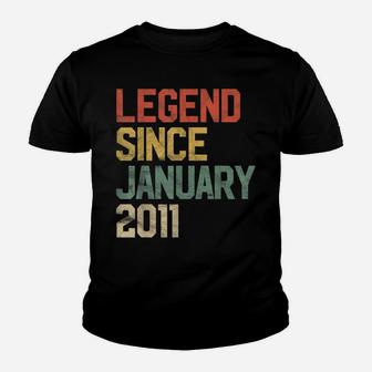 Legend Since January 2011 10Th Birthday Gift 10 Year Old Youth T-shirt | Crazezy CA
