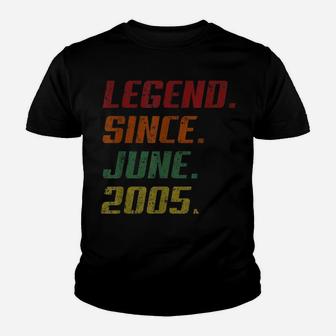 Legend Since June 2005 14 Yrs Old 14Th Birthday Tshirt Gifts Youth T-shirt | Crazezy DE
