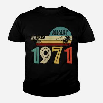 Legendary Awesome Epic Since August 1971 50 Years Old Youth T-shirt | Crazezy UK
