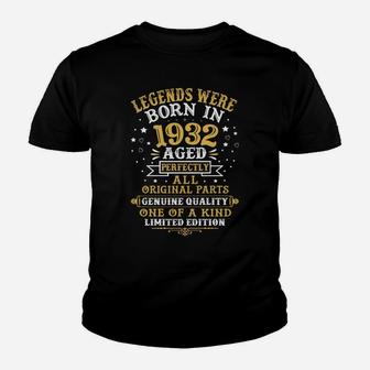 Legends Were Born In 1932 89 Years Old 89Th Birthday Gift Youth T-shirt | Crazezy AU