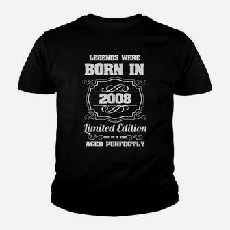 Legends Were Born In 2008,Birthday Youth T-shirt | Crazezy AU
