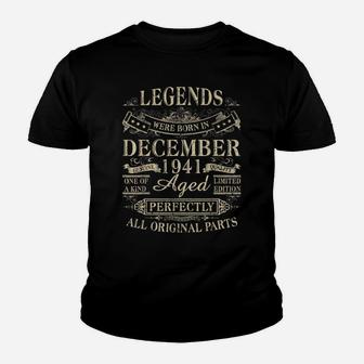 Legends Were Born In December 1941 80Th Birthday Gift Youth T-shirt | Crazezy