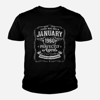 Legends Were Born In January 1960 Classic 61St Birthday Youth T-shirt | Crazezy