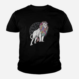 Leo Lion Element Zodiac Horoscope August Birthday Youth T-shirt | Crazezy UK
