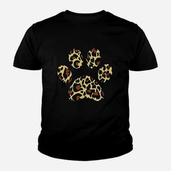 Leopard Cheetah Paw Tiger Cool Wild Cat Safari Youth T-shirt | Crazezy