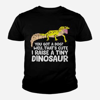 Leopard Gecko Owner Gift I Raise A Tiny Leopard Gecko Youth T-shirt | Crazezy CA