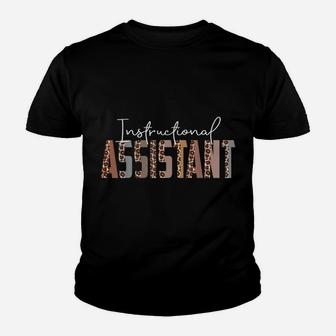 Leopard Instructional Assistant Job Title School Worker Youth T-shirt | Crazezy CA