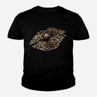 Leopard Lips Youth T-shirt | Crazezy
